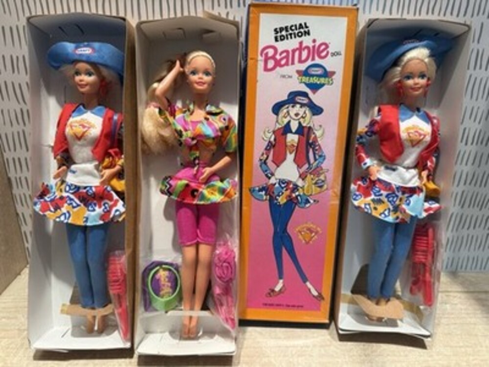 Vintage 1990s Kraft Promo Barbies Lot Of 4 Cheeseasaurus Rex/Kool-Aid Wacky